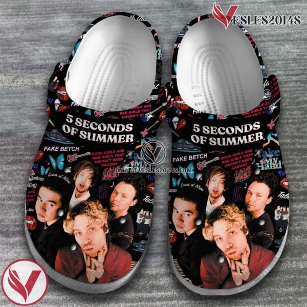 5 Seconds of Summer Band Music Crocs Crocband Clogs Shoes, Unique Gifts For Fans Style 3 - Vesles2014S 2