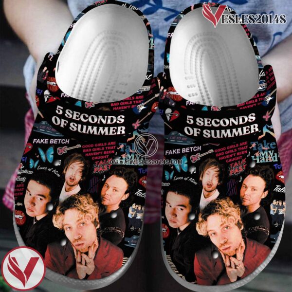 5 Seconds of Summer Band Music Crocs Crocband Clogs Shoes, Unique Gifts For Fans Style 3 - Vesles2014S