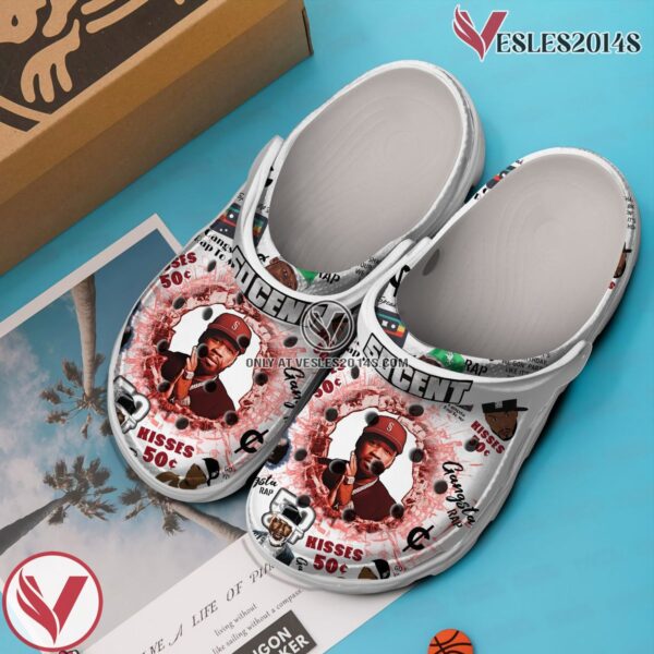 50 Cent Kisses Gangster Music Crocs Crocband Clogs Shoes, Unique Gifts For Fans - Vesles2014S 3