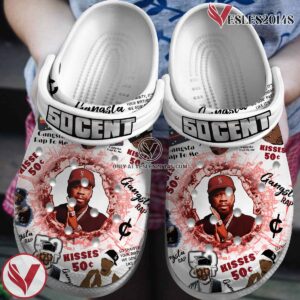 50 Cent Music Crocs Crocband Clogs Shoes, Unique Gifts For Fans - Vesles2014S