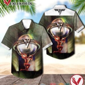 5150 Album Van Halen Band Hawaiian Shirt, Best Gift For Music Lovers Vesles2014S