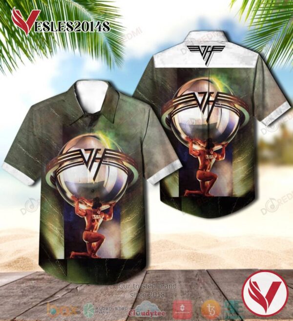 5150 Album Van Halen Band Hawaiian Shirt, Best Gift For Music Lovers Vesles2014S