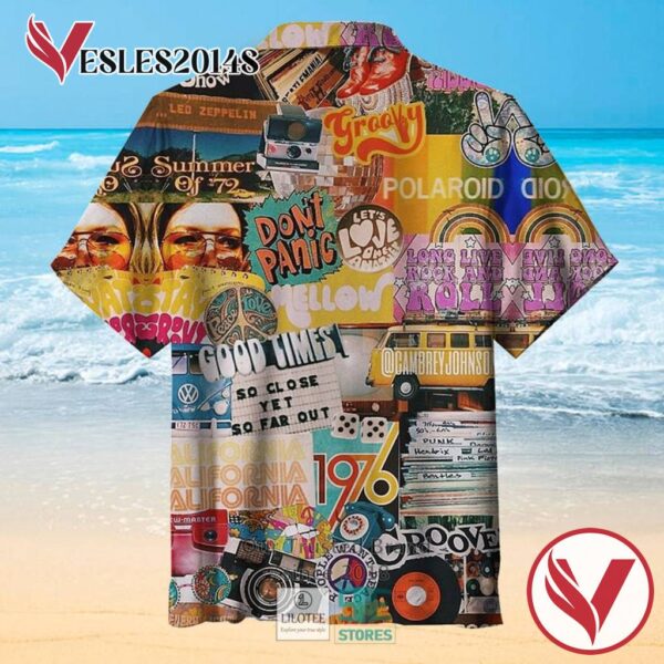 70s Vintage Vibe Collage Casual Hawaiian Shirt, Best Gifts For Summer Vesles2014S 2