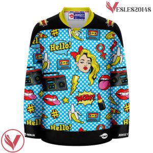 80's Retro Pattern Pop Culture Hockey Jersey - Vesles2014S 2