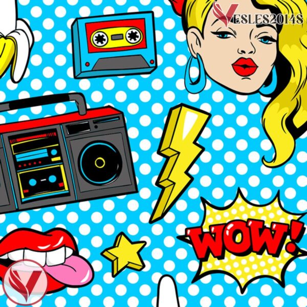 80's Retro Pattern Pop Culture Hockey Jersey - Vesles2014S 4