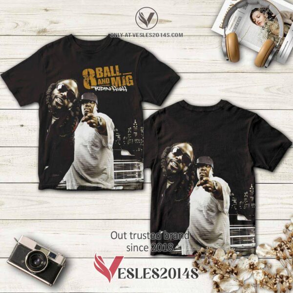 8Ball & Mjg Band Ridin’ High Album 3D T-Shirt, Perfect Gifts For Music Lovers - Vesles2014S