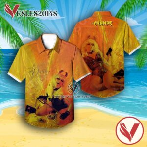 A Date With Elvis Album Cover By The Cramps Hawaiian Shirt, Unique Gifts For Music Lovers - Vesles2014S