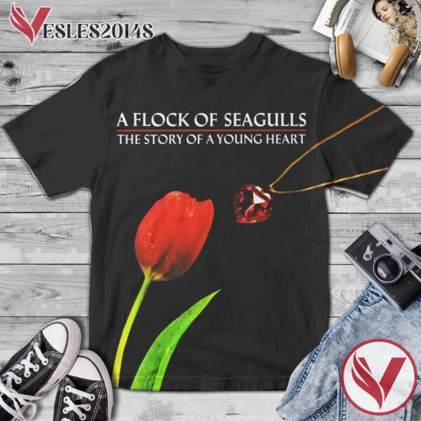 A Flock Of Seagulls The Story Of A Young Heart Album Cover Shirt, Perfect Gifts For Music Lovers - Vesles2014S