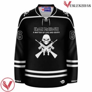 A Matter of Life and Death Iron Maiden Black Hockey Jersey - Vesles2014S 2