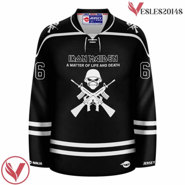 A Matter of Life and Death Iron Maiden Black Hockey Jersey - Vesles2014S 2