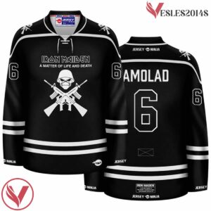 A Matter of Life and Death Iron Maiden Black Hockey Jersey - Vesles2014S
