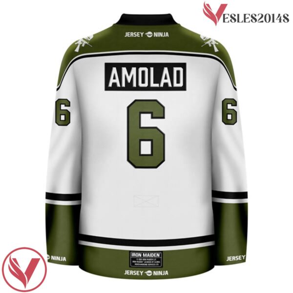 A Matter of Life and Death Iron Maiden White Hockey Jersey - Vesles2014S 3