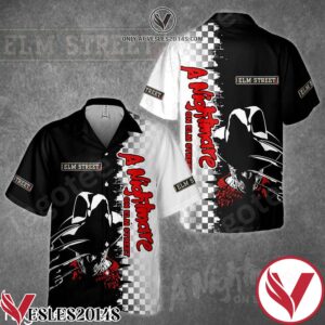 A Nightmare On Elm Street Black And White Hawaiian Shirt, Unique Gifts For Friends - Vesles2014S 1