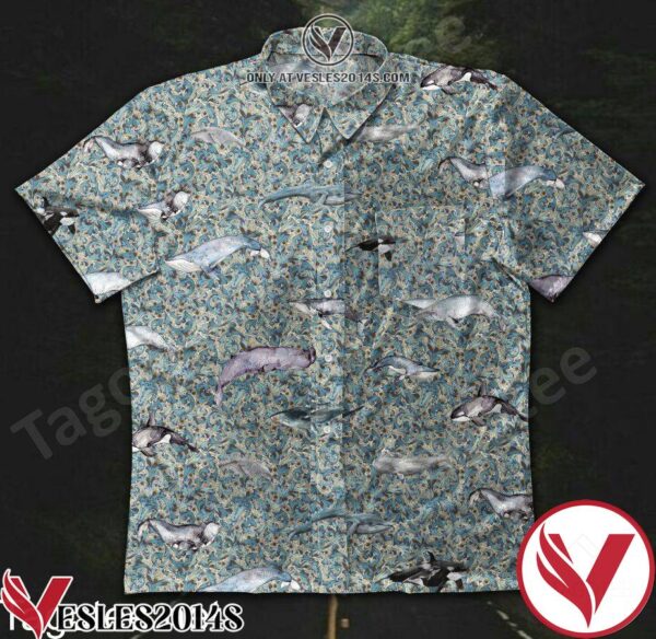 A Variety Of Different Whales Hawaiian Shirt, Unique Gifts For Friends - Vesles2014S 1