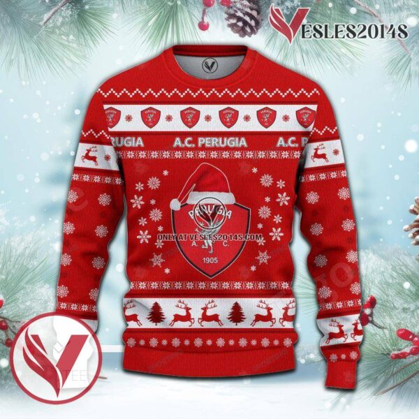 A.C. Perugia Sport Ugly Christmas Sweater, Unique Gifts For Fans - Vesles2014aS 2
