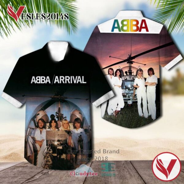 ABBA Arrival Album Hawaiian Shirt, Best Gift For Music Lovers Vesles2014S