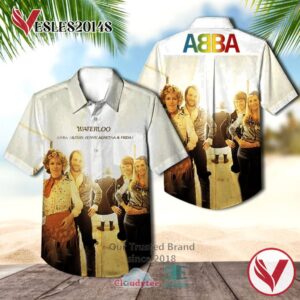ABBA Waterloo Album Casual Hawaiian Shirt, Best Gift For Music Lovers Vesles2014S
