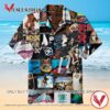 AC DC Albums Pattern Hawaiian Shirt, Best Gift For Music Lovers Vesles2014S