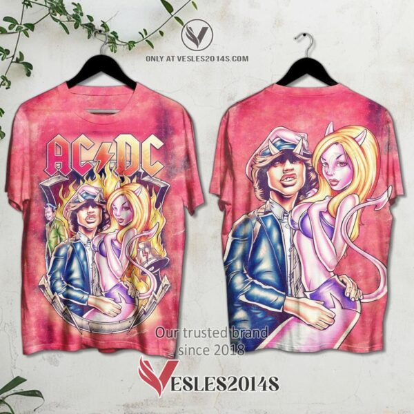 AC-DC Angus Devil Girl Album 3D Shirt, Unique Gifts For Music Lovers - Vesles2014S
