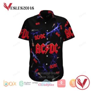 AC DC Band Album Hawaiian Shirt, Best Gift For Music Lovers Vesles2014S