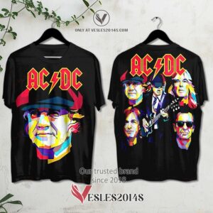 AC-DC Band Members Album 3D Shirt, Unique Gifts For Music Lovers - Vesles2014S