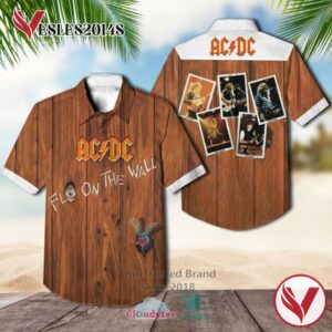 AC DC Let Fly on the wall Albums Hawaiian Shirt, Best Gift For Music Lovers Vesles2014S