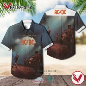AC DC Let There Be Rock Albums Hawaiian Shirt, Best Gift For Music Lovers Vesles2014S