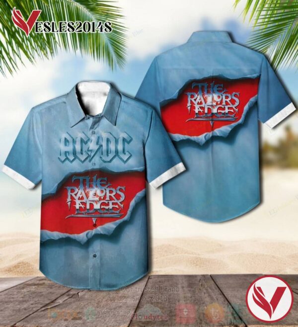 AC DC The Razor's Edge Album Hawaiian Shirt, Best Gift For Music Lovers Vesles2014S