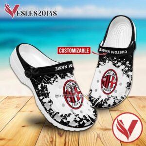 AC Milan Custom Crocs Clogs, Unique Footwear For Fans
