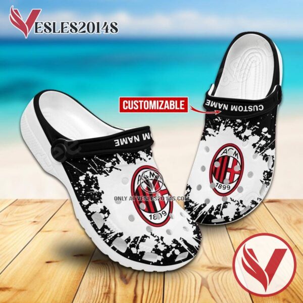 AC Milan Custom Crocs Clogs, Unique Footwear For Fans