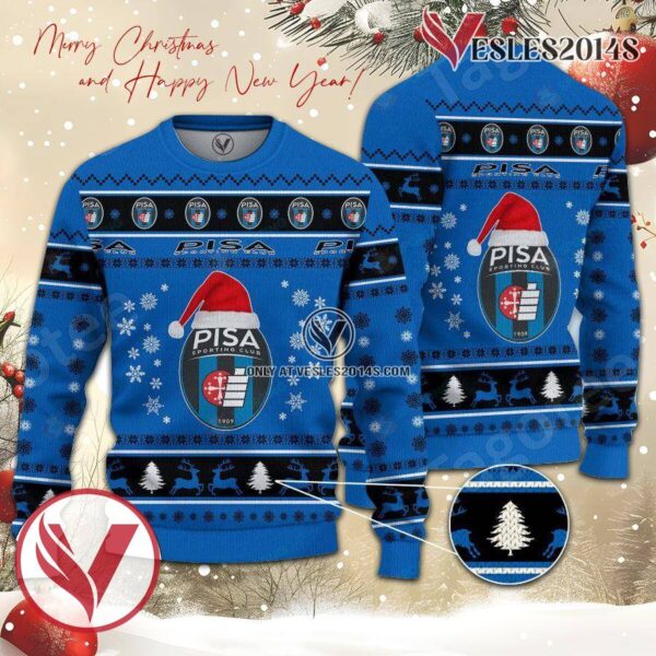 AC Pisa 1909 Sport Ugly Christmas Sweater, Unique Gifts For Fans - Vesles2014aS 1