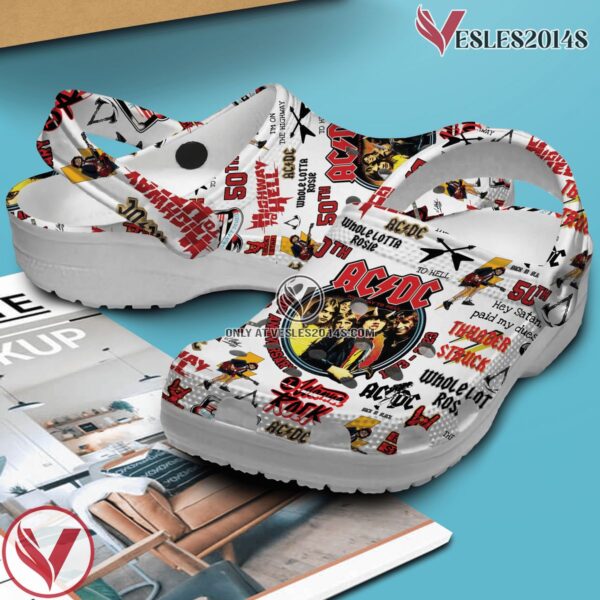 ACDC 50th anniversary Band Music Crocs Crocband Clogs Shoes, Unique Gifts For Fans - Vesles2014S 2