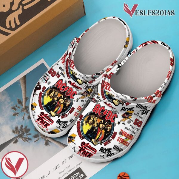 ACDC 50th anniversary Band Music Crocs Crocband Clogs Shoes, Unique Gifts For Fans - Vesles2014S 3