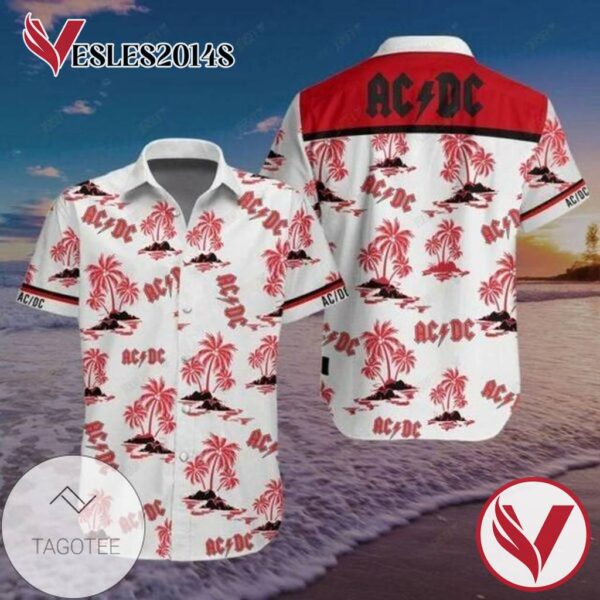 ACDC Hawaiian Graphic Print Short Sleeve Hawaiian Casual Shirt Vesles2014S 1