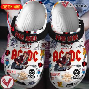 ACDC Music Crocs Crocband Clogs Shoes, Unique Gifts For Fans Style 1 - Vesles2014S