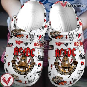 ACDC Music Crocs Crocband Clogs Shoes, Unique Gifts For Fans Style 2 - Vesles2014S