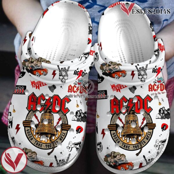 ACDC Music Crocs Crocband Clogs Shoes, Unique Gifts For Fans Style 2 - Vesles2014S