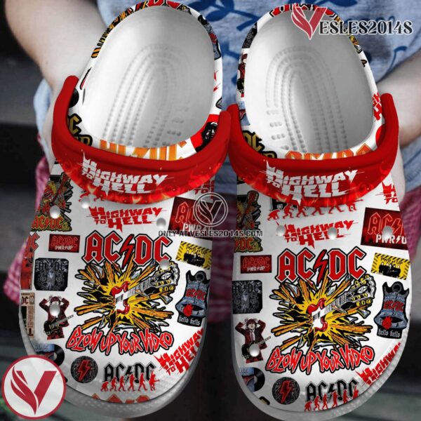 ACDC Music Crocs Crocband Clogs Shoes, Unique Gifts For Fans Style 3 - Vesles2014S