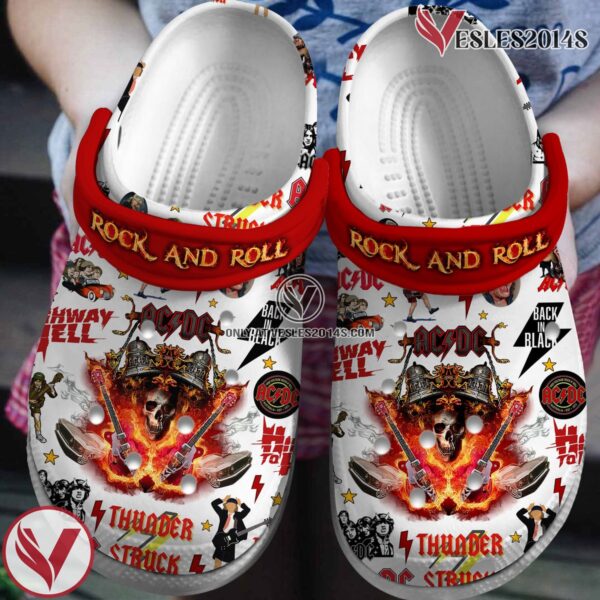ACDC Music Crocs Crocband Clogs Shoes, Unique Gifts For Fans Style 5 - Vesles2014S