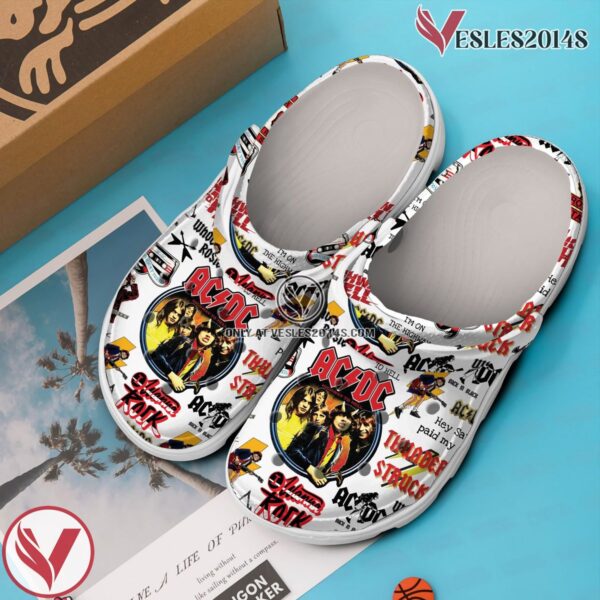 ACDC Rock Band Music Crocs Crocband Clogs Shoes, Unique Gifts For Fans Style 1 - Vesles2014S 2