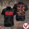 ACDC Rock Band Signatures 50 Years Anniversary Black Hawaiian Shirt And Short, Unique Gifts For Friends - Vesles2014S 1