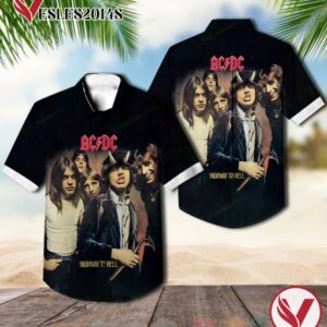 AD DC Highway to Hell Album Hawaiian Shirt, Best Gift For Music Lovers Vesles2014S