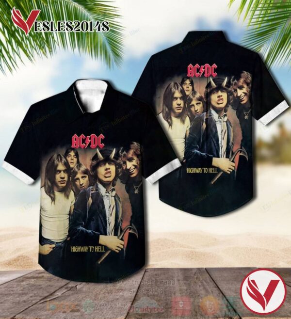 AD DC Highway to Hell Album Hawaiian Shirt, Best Gift For Music Lovers Vesles2014S