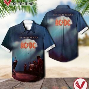 AD DC Let There Be Rock Album Hawaiian Shirt, Best Gift For Music Lovers Vesles2014S