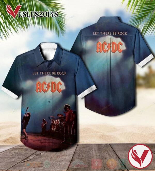 AD DC Let There Be Rock Album Hawaiian Shirt, Best Gift For Music Lovers Vesles2014S