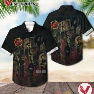 AD DC Reign in Blood Album Hawaiian Shirt, Best Gift For Music Lovers Vesles2014S