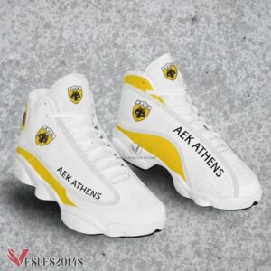 AEK Athens Logo Air Jordan 13 Shoes, Best Sneaker Gifts For Fans - Vesles2014s