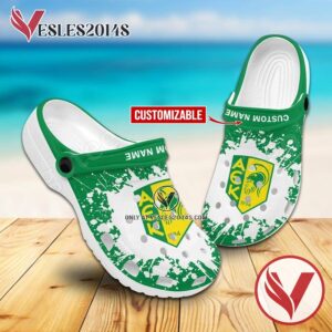 AEK Larnaca Logo Custom Crocs Clogs, Unique Footwear For Fans