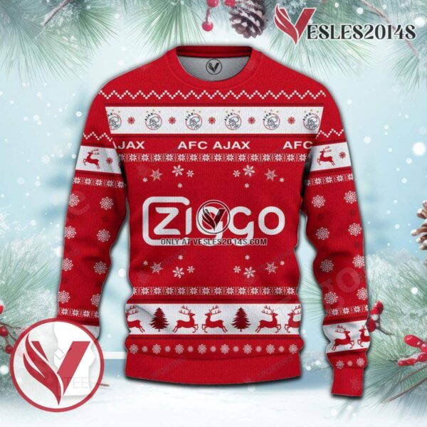 AFC Ajax Sport Ugly Christmas Sweater, Unique Gifts For Fans - Vesles2014aS 2