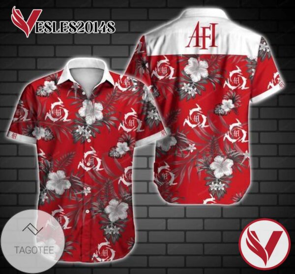 AFI Hawaiian Graphic Print Short Sleeve Hawaiian Casual Shirt Vesles2014S